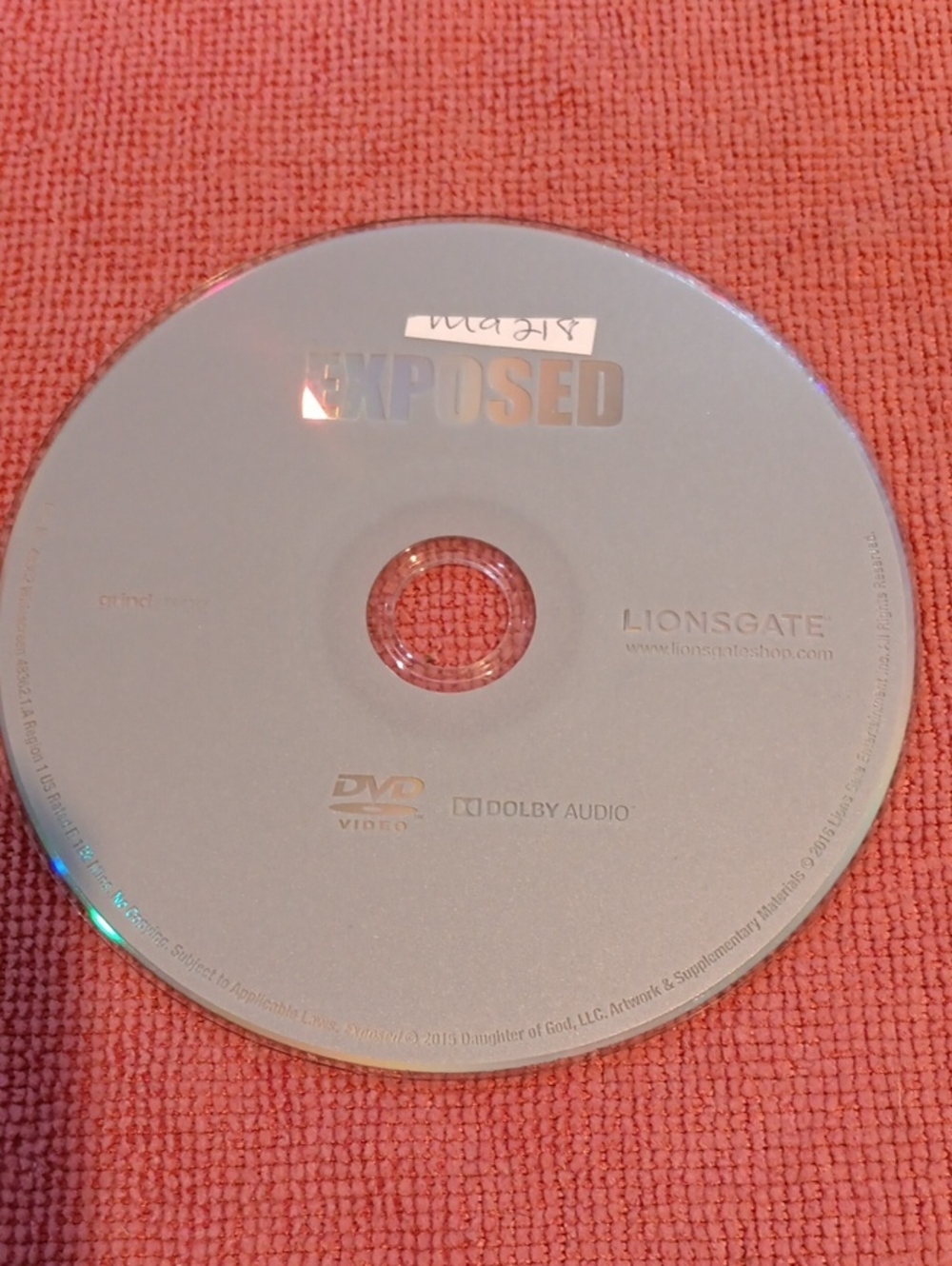 2/$12 Exposed DVD (2016) *NO CASE*